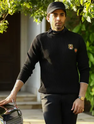 BLACK FULL SLEEVE ROUND NECK SWEATER