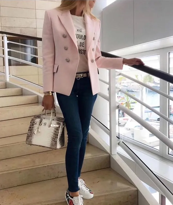 Blazer - Dames - Baby Pink, Elegant en Comfortabel voor elke gelegenheid