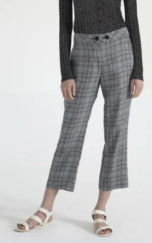 ei8htdreams Linen Plaid Crop Trouser