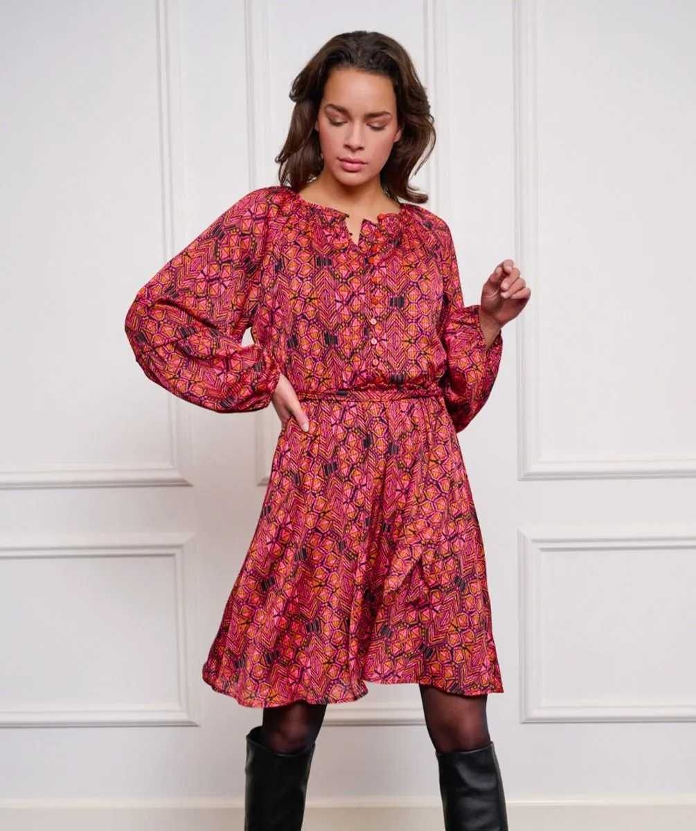 Francette Fancy Sleeve Sensation Dress - EsQualo F2414513