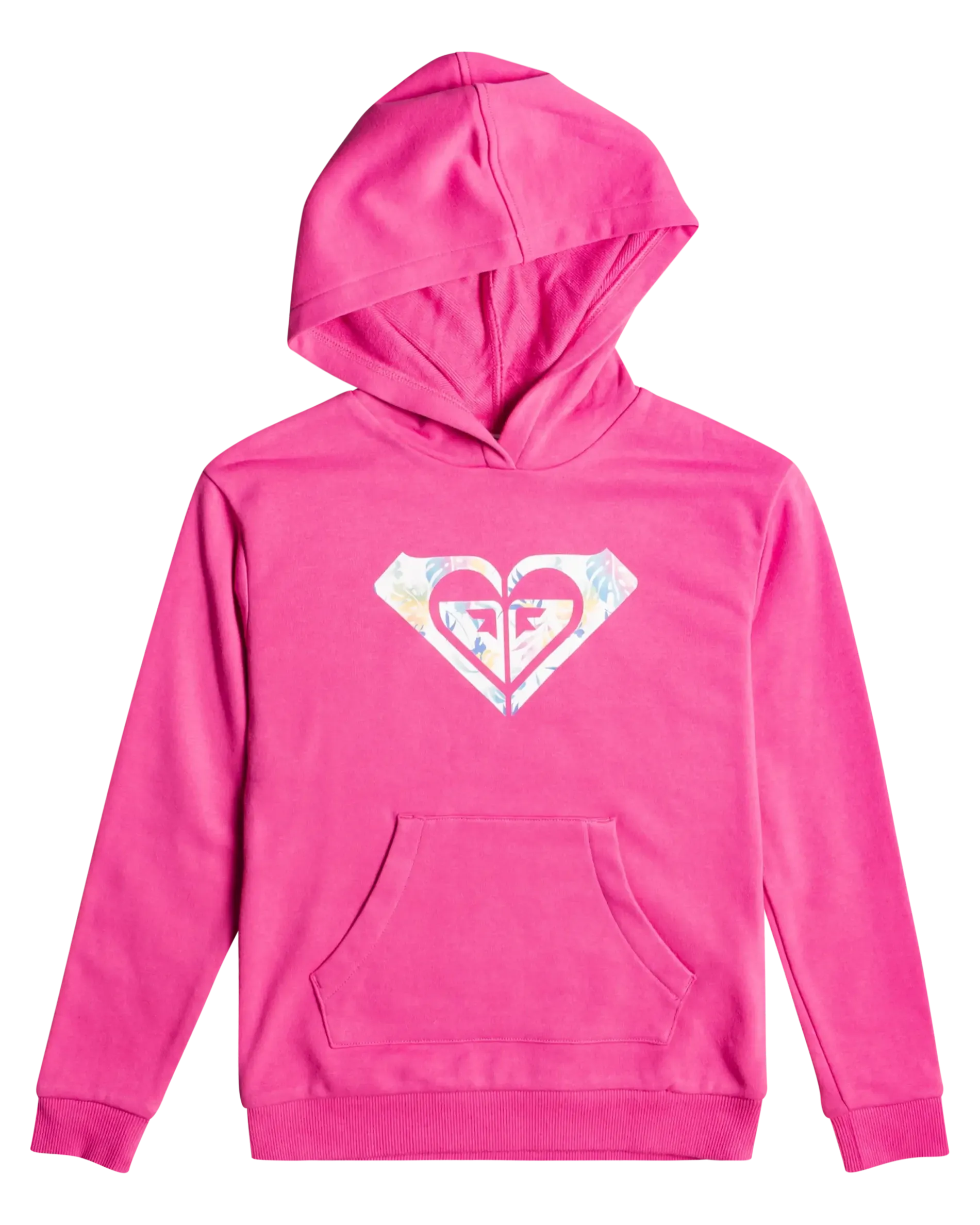 Girls Happiness Forever Hoodie in Pink Guava