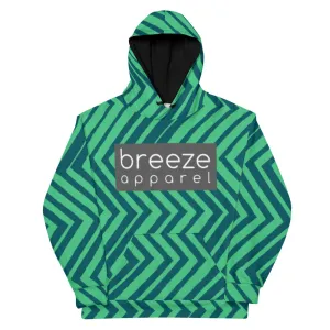 'Green Chevrons' unisex hoodie