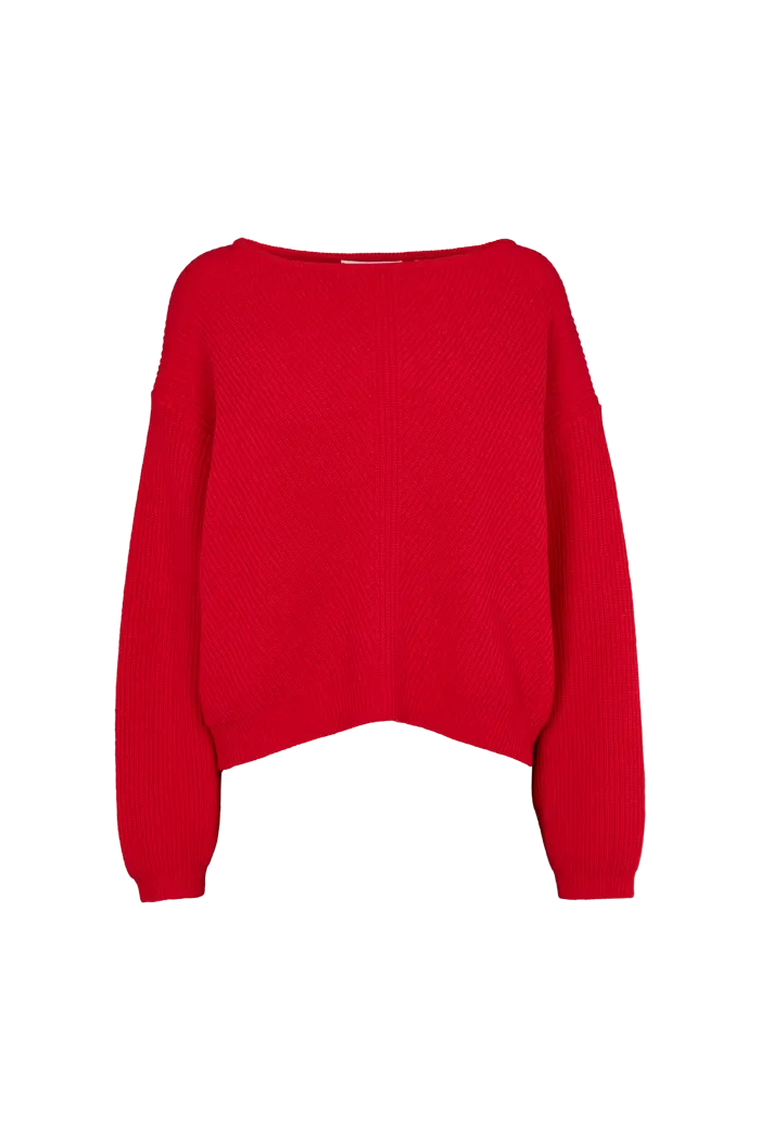 Lise Scoop Neck - High Risk Red