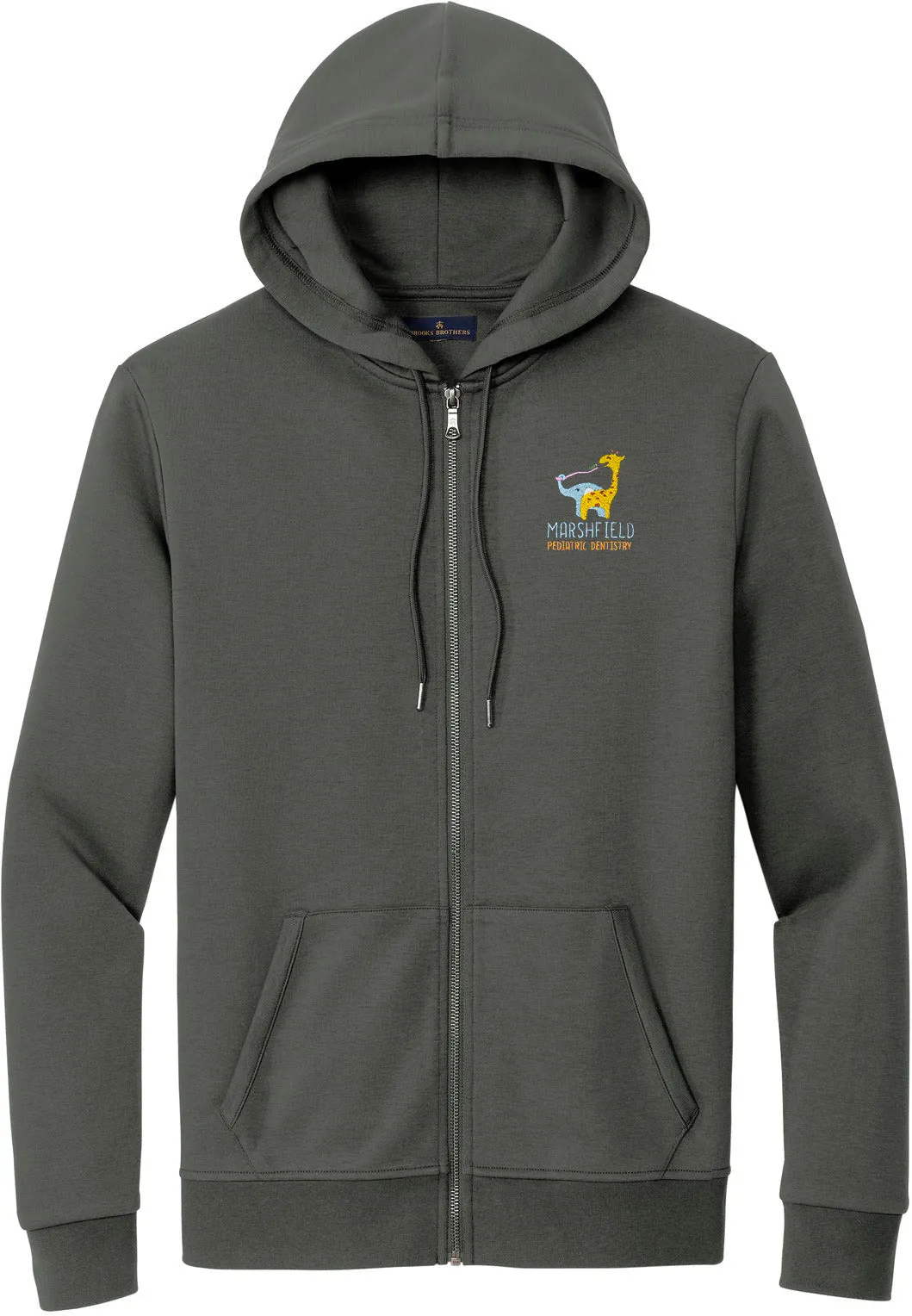 OUTLET-Brooks Brothers Double-Knit Full-Zip Hoodie