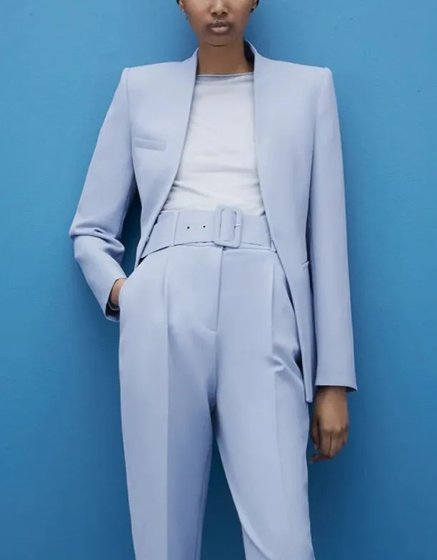 Pantalon en Blazer - Dames - Stijlvolle Set van Hoogwaardige Stof met Perfecte Pasvorm