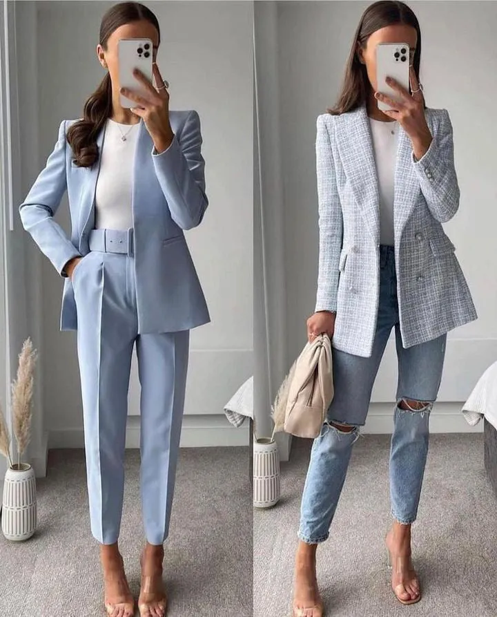Pantalon en Blazer - Dames - Stijlvolle Set van Hoogwaardige Stof met Perfecte Pasvorm