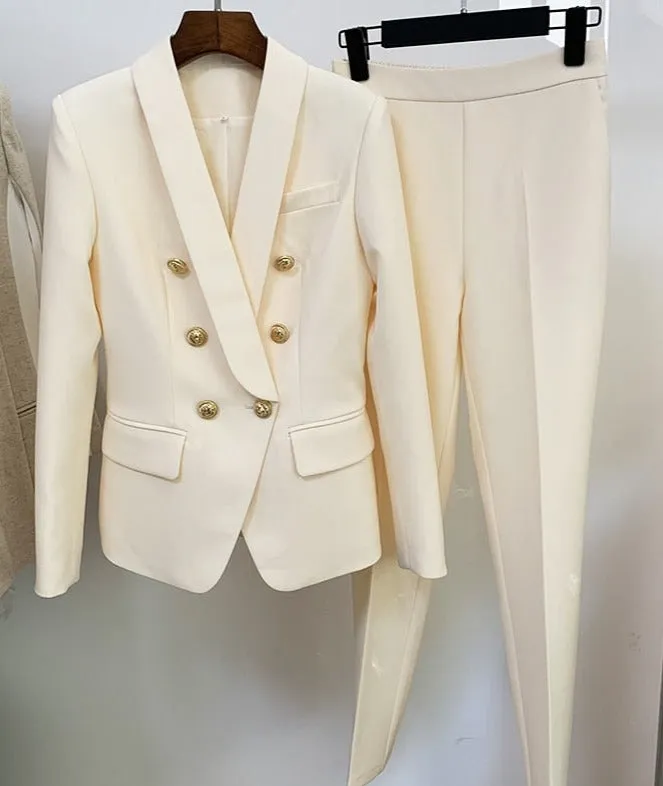 Pantalon Suit - Dames - Elegante Luxe Stof met Slim Fit Pasvorm