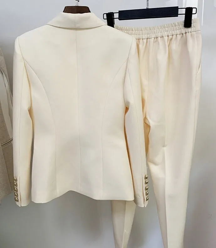 Pantalon Suit - Dames - Elegante Luxe Stof met Slim Fit Pasvorm