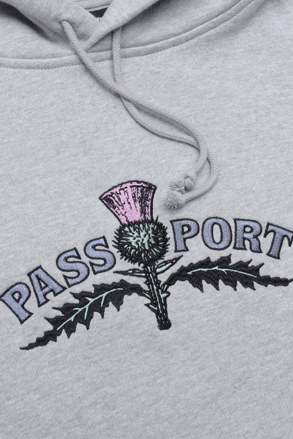 PASS~PORT THISTLE EMBROIDERY HOOD - GREY HEATHER
