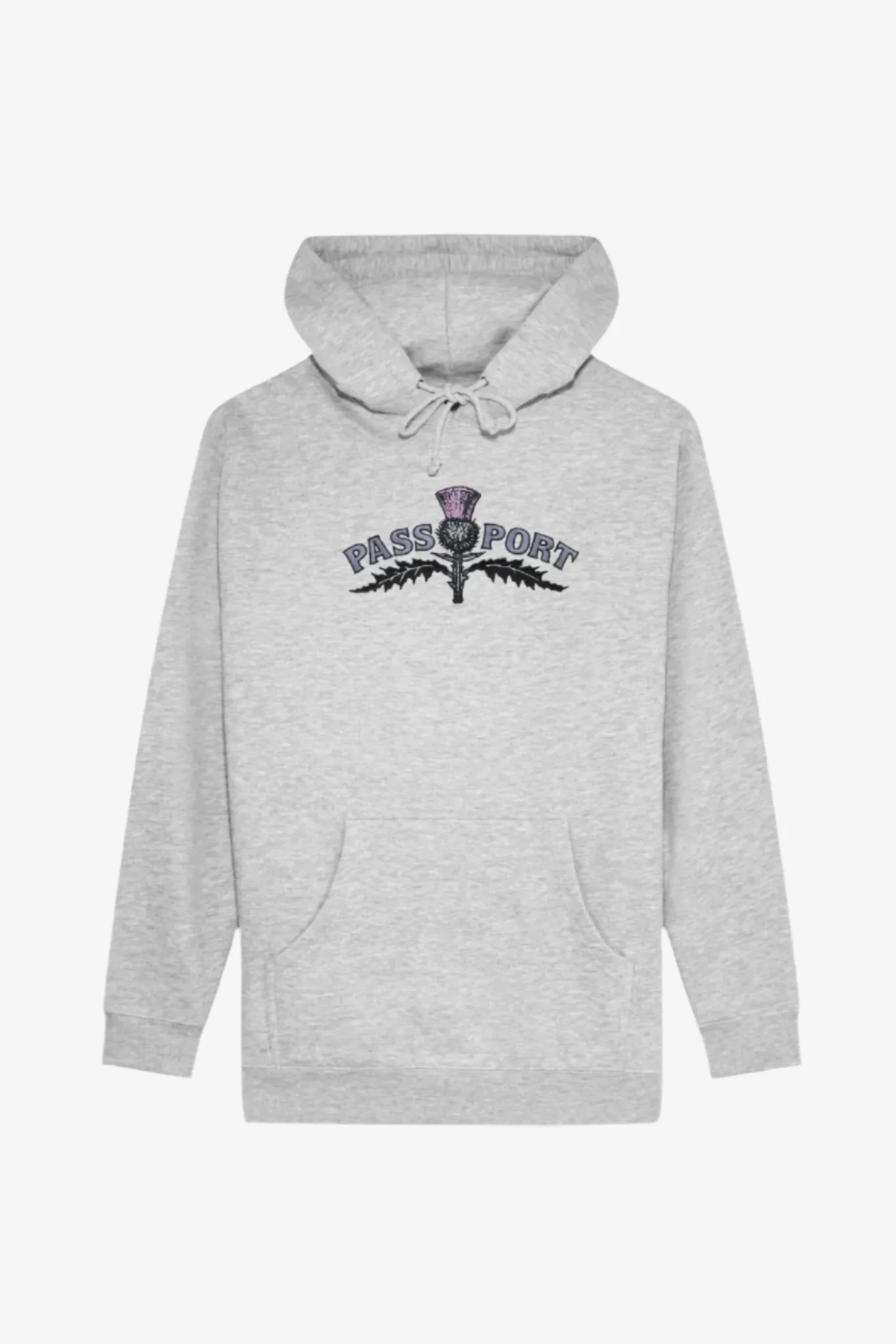 PASS~PORT THISTLE EMBROIDERY HOOD - GREY HEATHER
