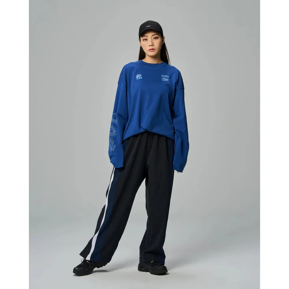 TEAMJOINED JOINED CNY24 DRAGON EXTRA OVERSIZED LONG SLEEVES-DARK BLUE