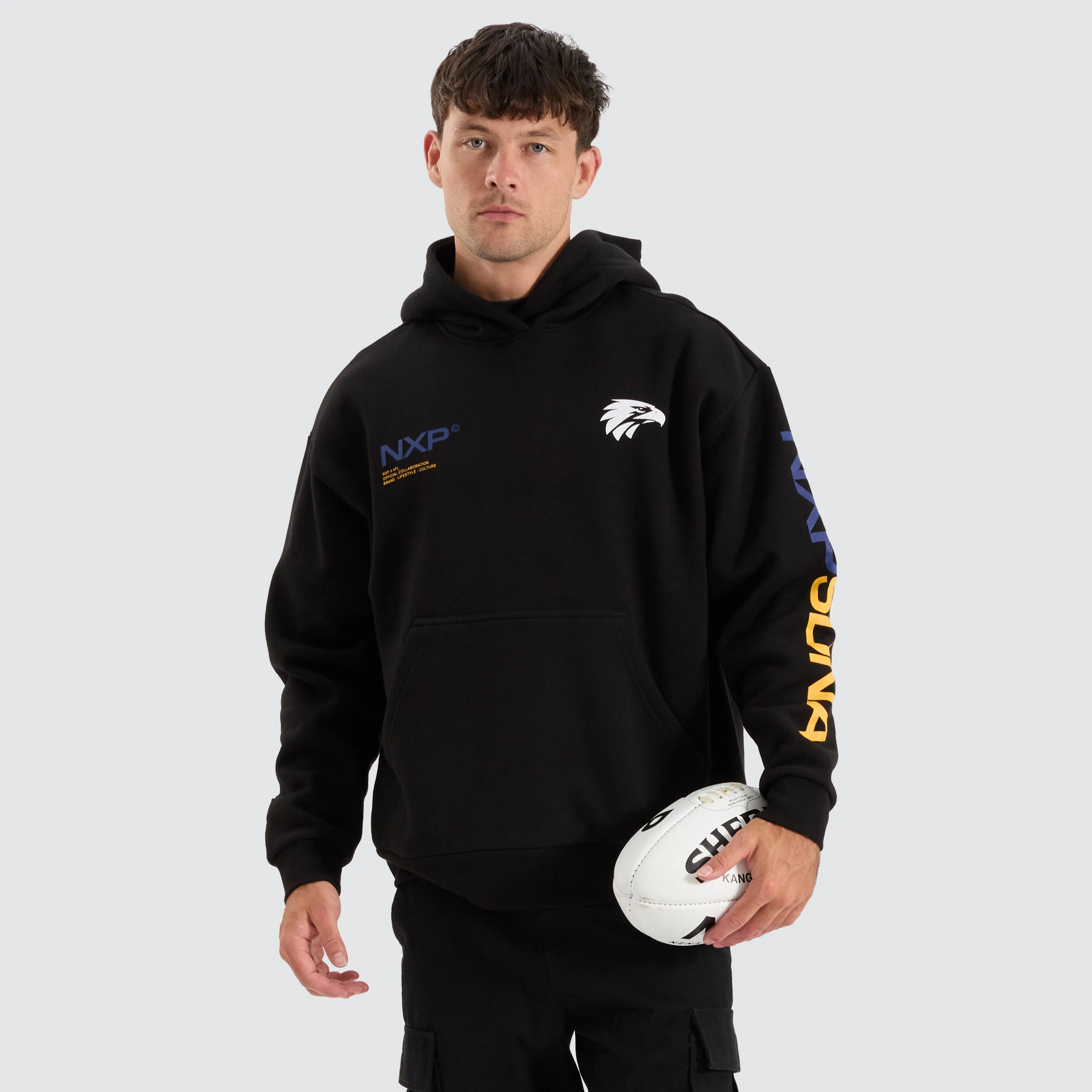 West Coast Eagles AFL Relaxed Hoodie Jet Black