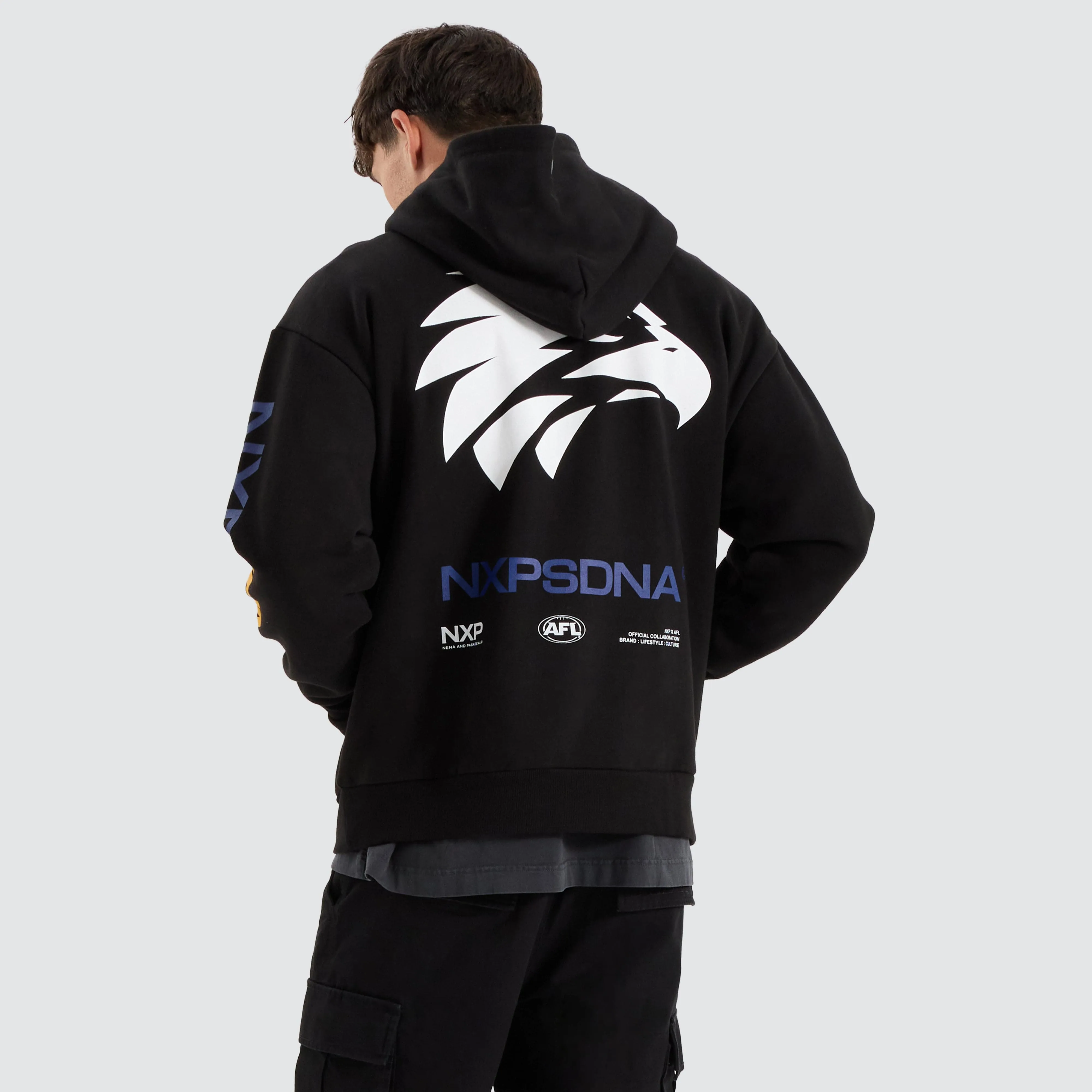 West Coast Eagles AFL Relaxed Hoodie Jet Black