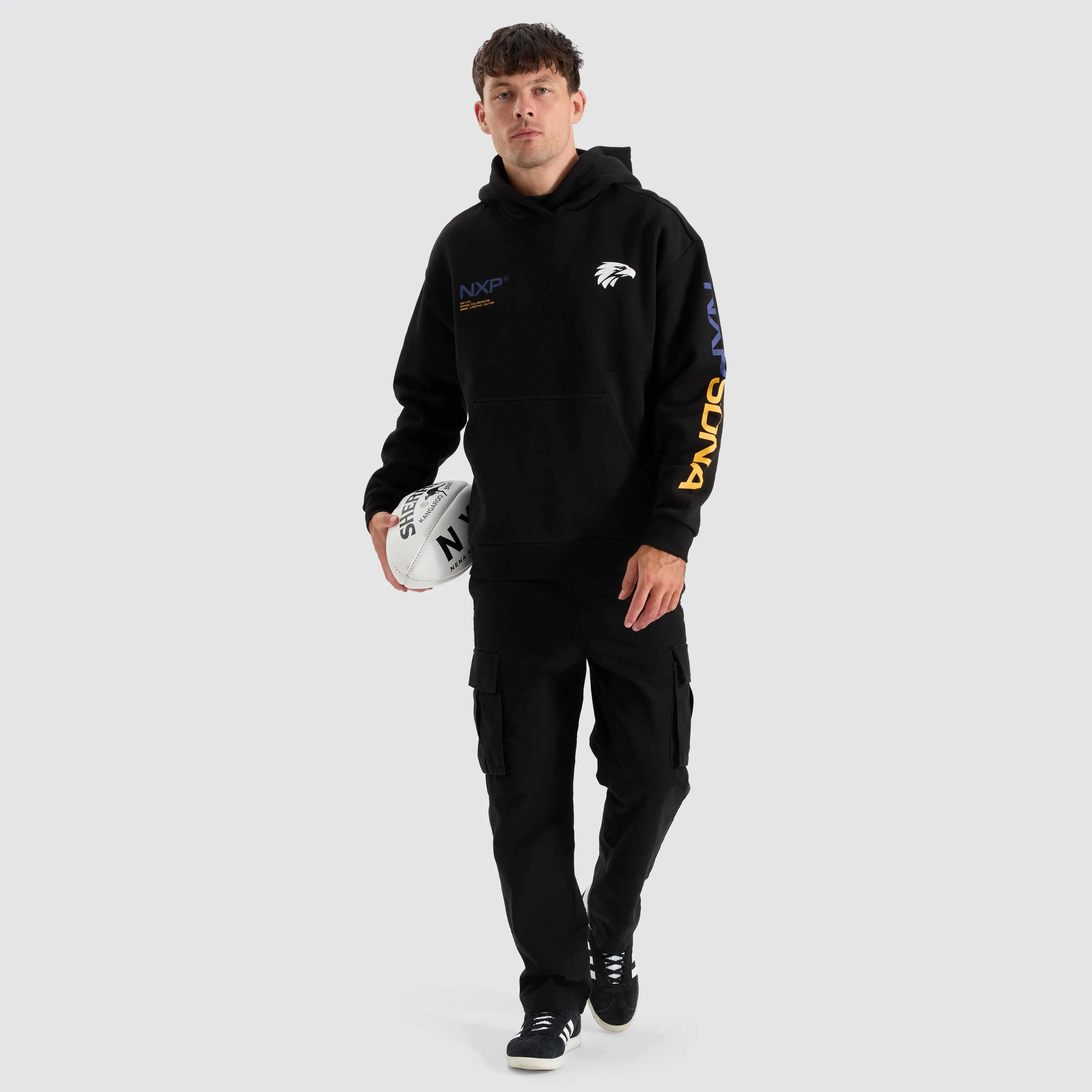 West Coast Eagles AFL Relaxed Hoodie Jet Black
