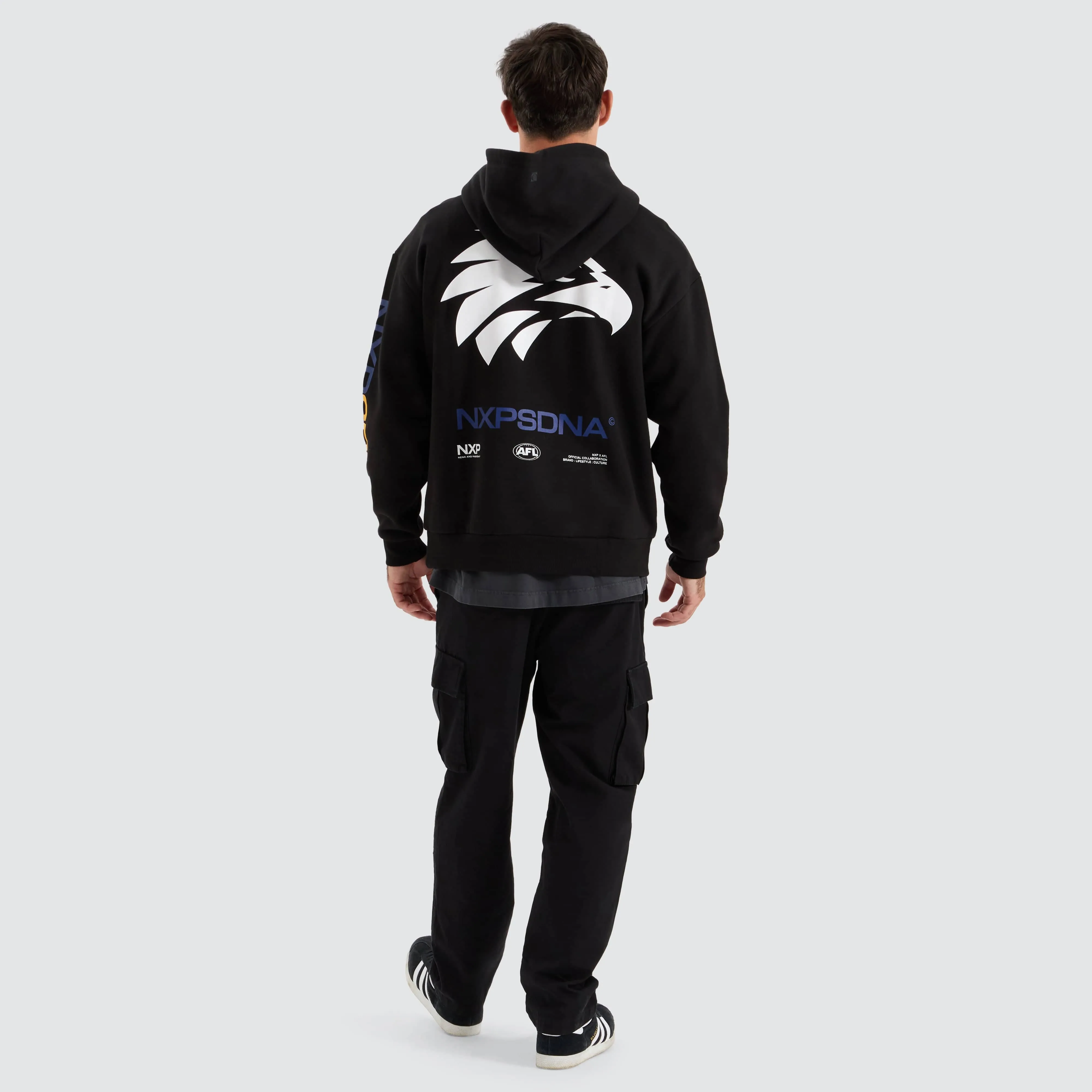 West Coast Eagles AFL Relaxed Hoodie Jet Black