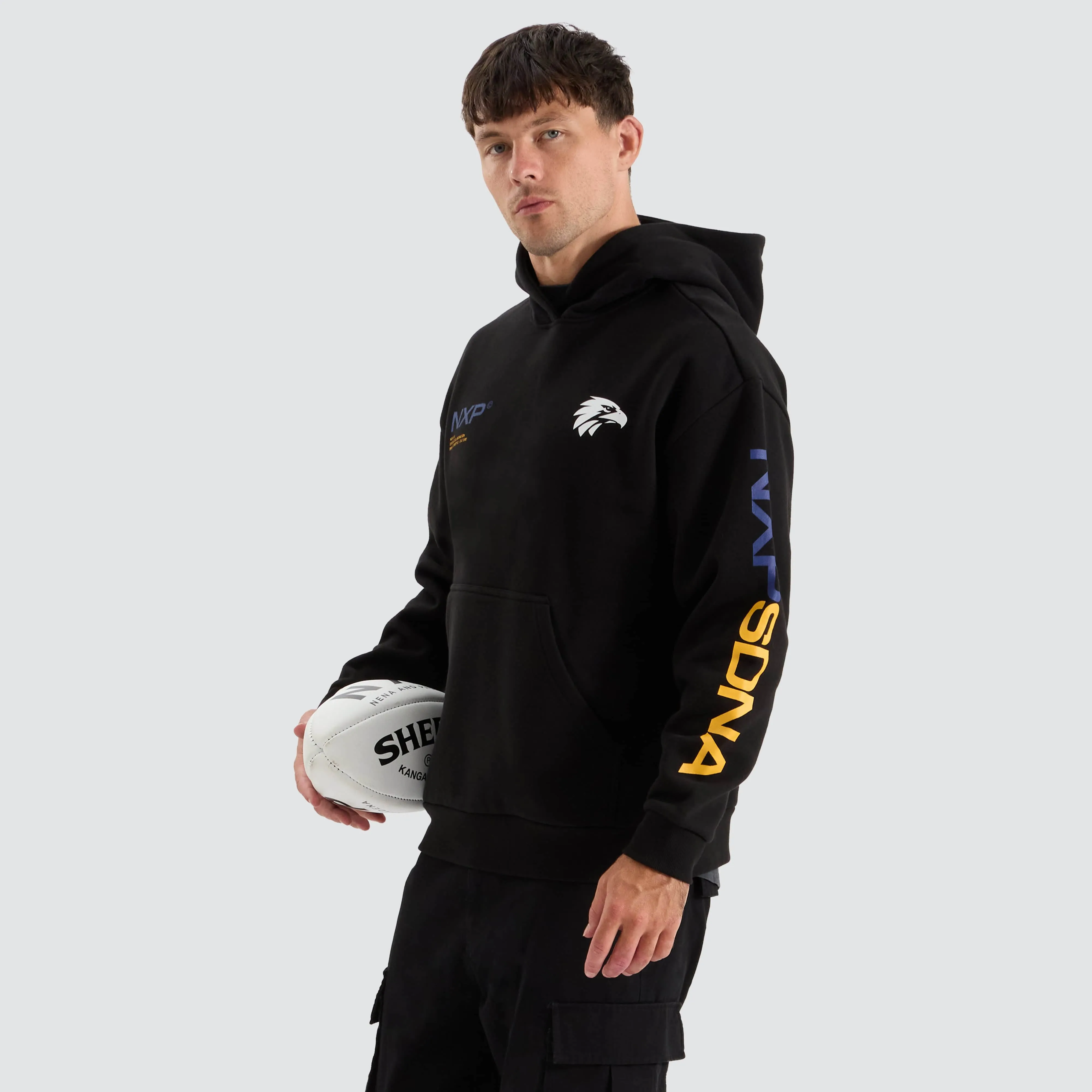 West Coast Eagles AFL Relaxed Hoodie Jet Black