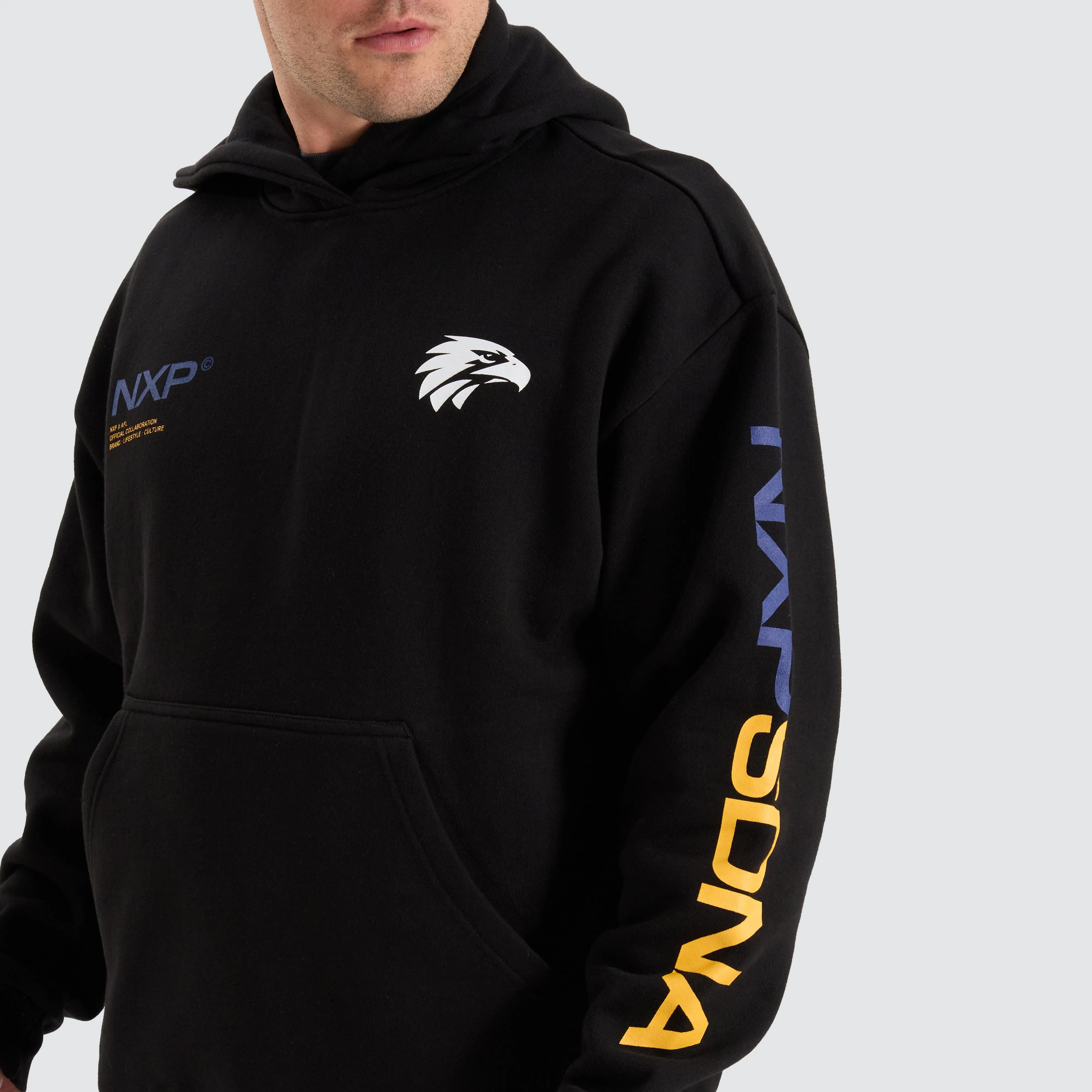West Coast Eagles AFL Relaxed Hoodie Jet Black