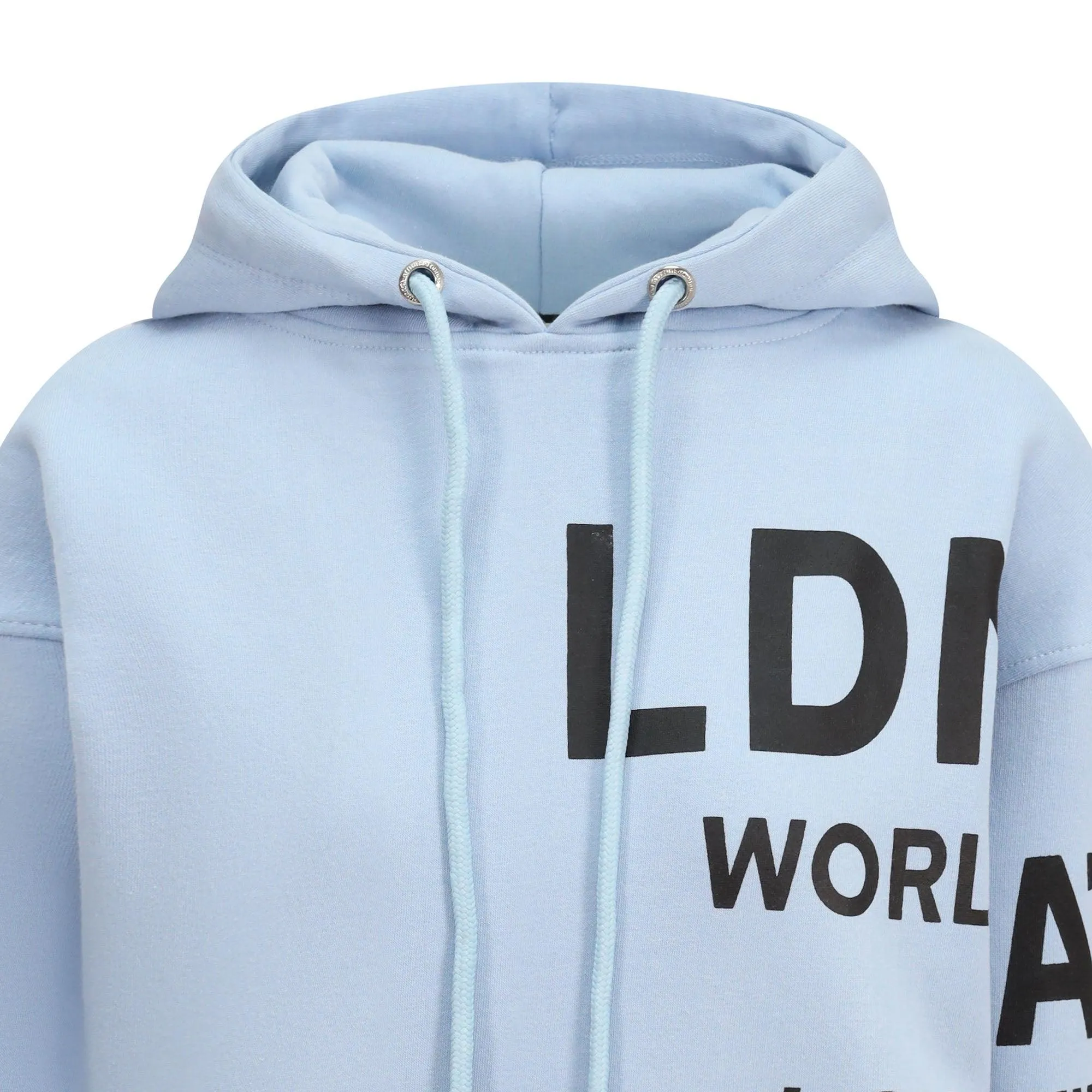 Women's Relaxed Fit Printed Hoodie Sky Blue