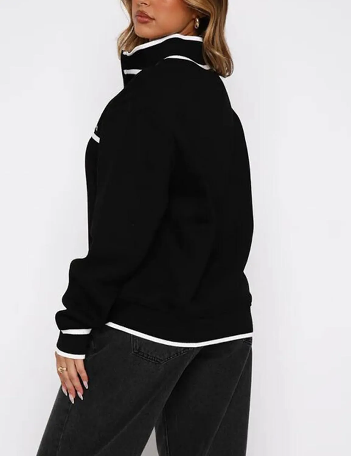 Womens Zip Up Hoodies Jackets Oversized Sweatshirts Outerwear with Pockets